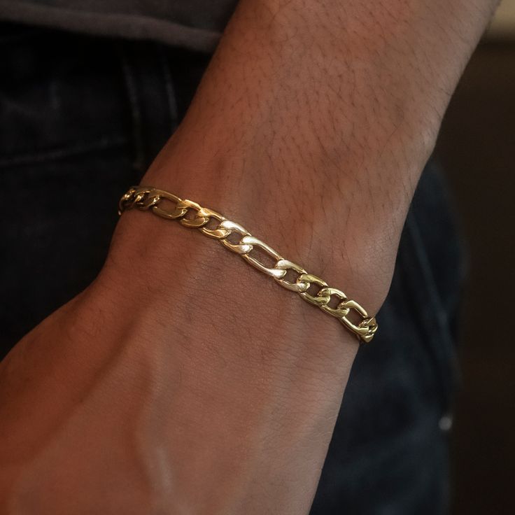 Classic Figaro Bracelet (14kt Gold)