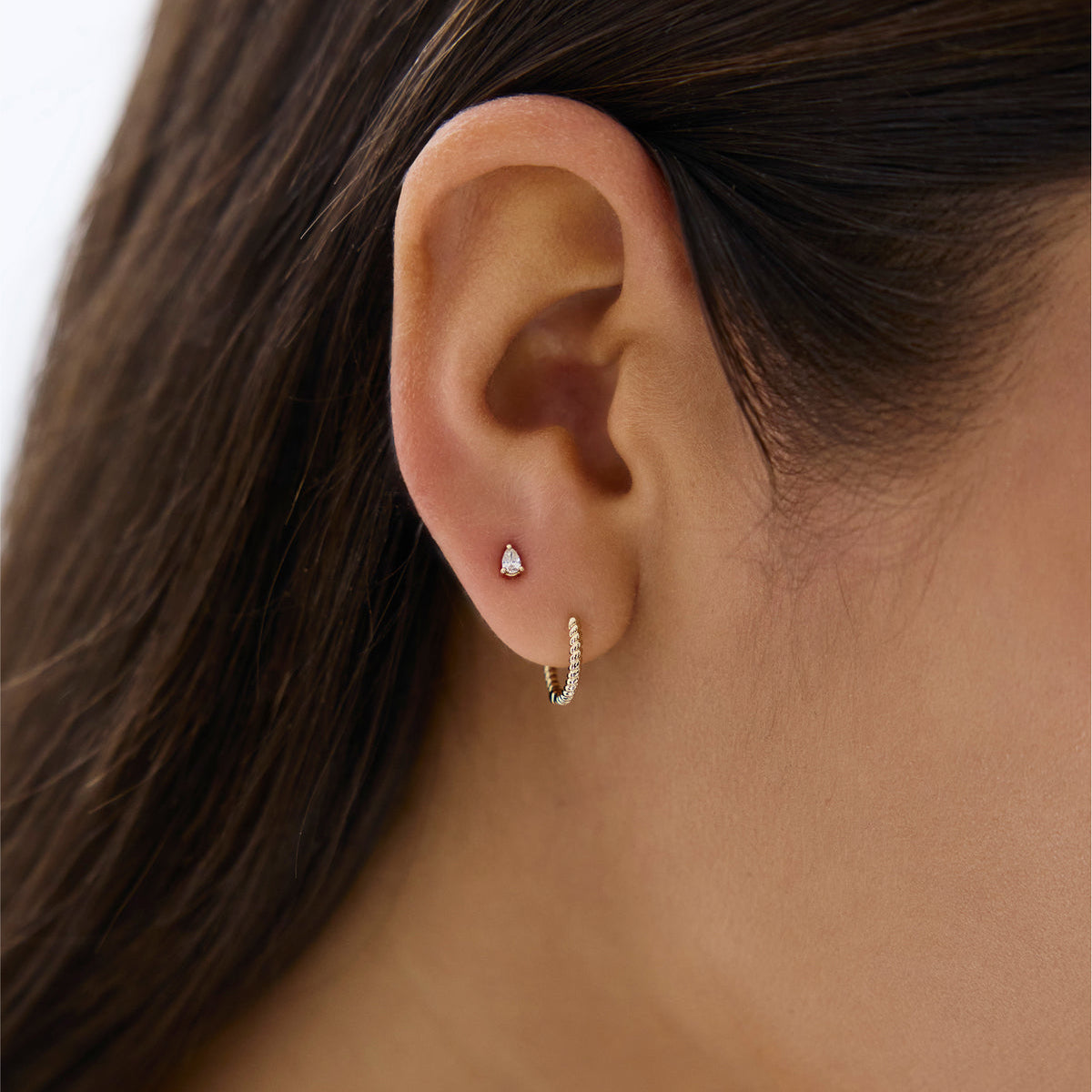 Rope Design Hoop Earrings