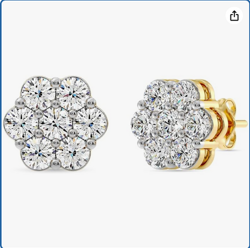Cluster Diamond Earrings