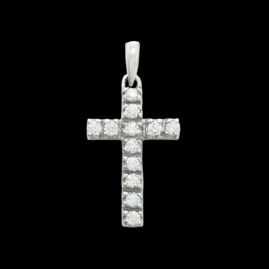 Cross Pendant with Diamonds