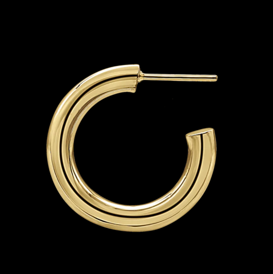 Round Tube Hoop Earrings