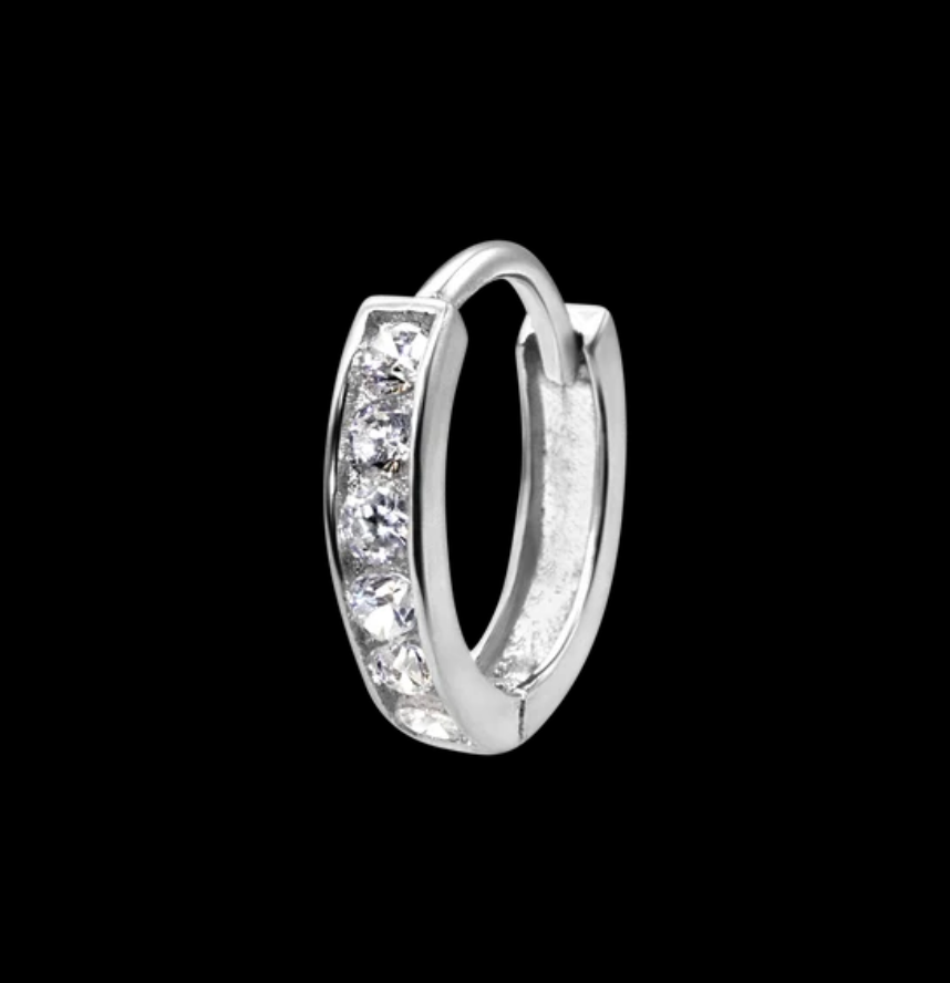 Huggie Earrings with Cubic Zirconia