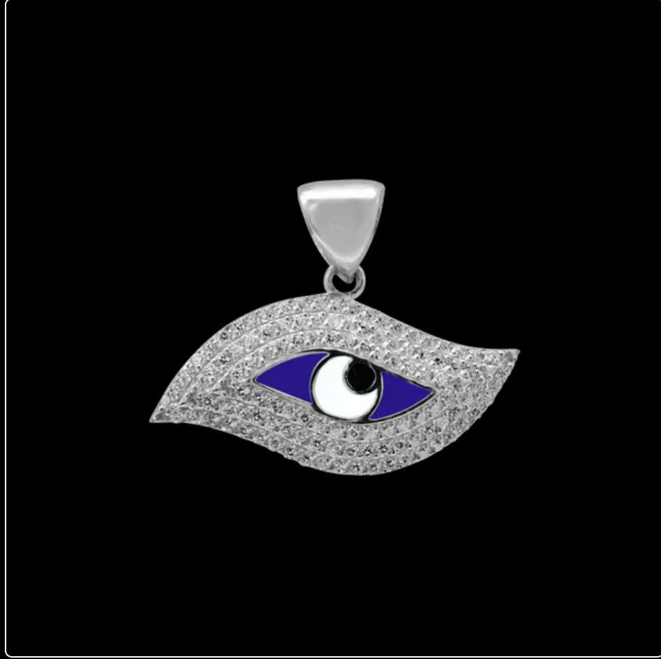 Evil Eye Pendant (Blue Enamel)