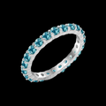 Round Etnerity Gemstone Band (Blue Topaz)