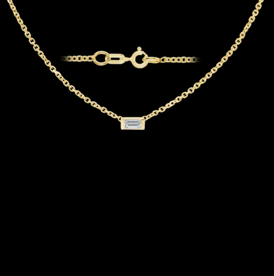 Baguette Bezel Necklace