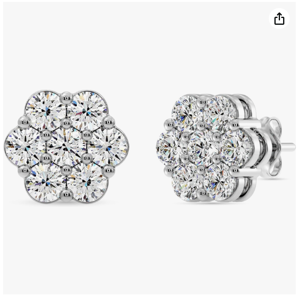 Cluster Diamond Earrings