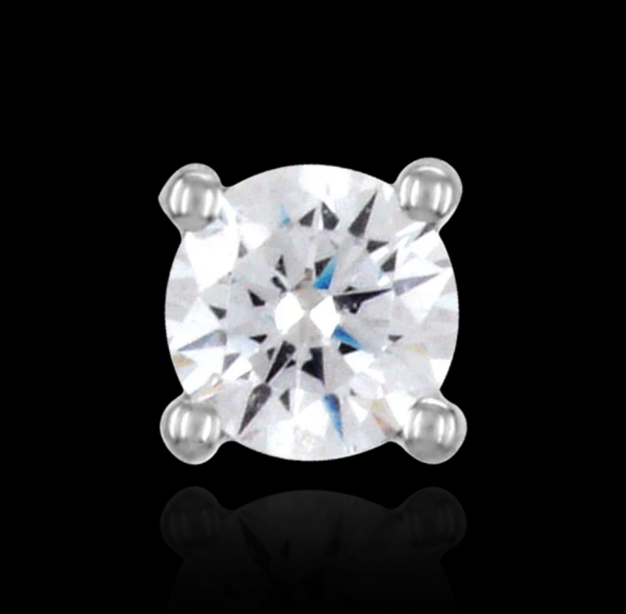 Round Four Prong Earrings