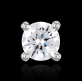 Round Four Prong Earrings