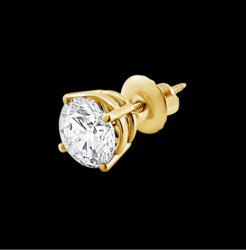Round Cut Stud Earrings