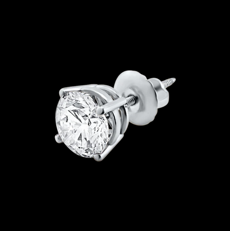 Round Cut Stud Earrings