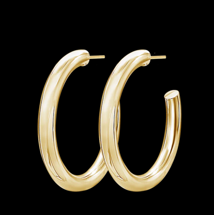 Round Tube Hoop Earrings