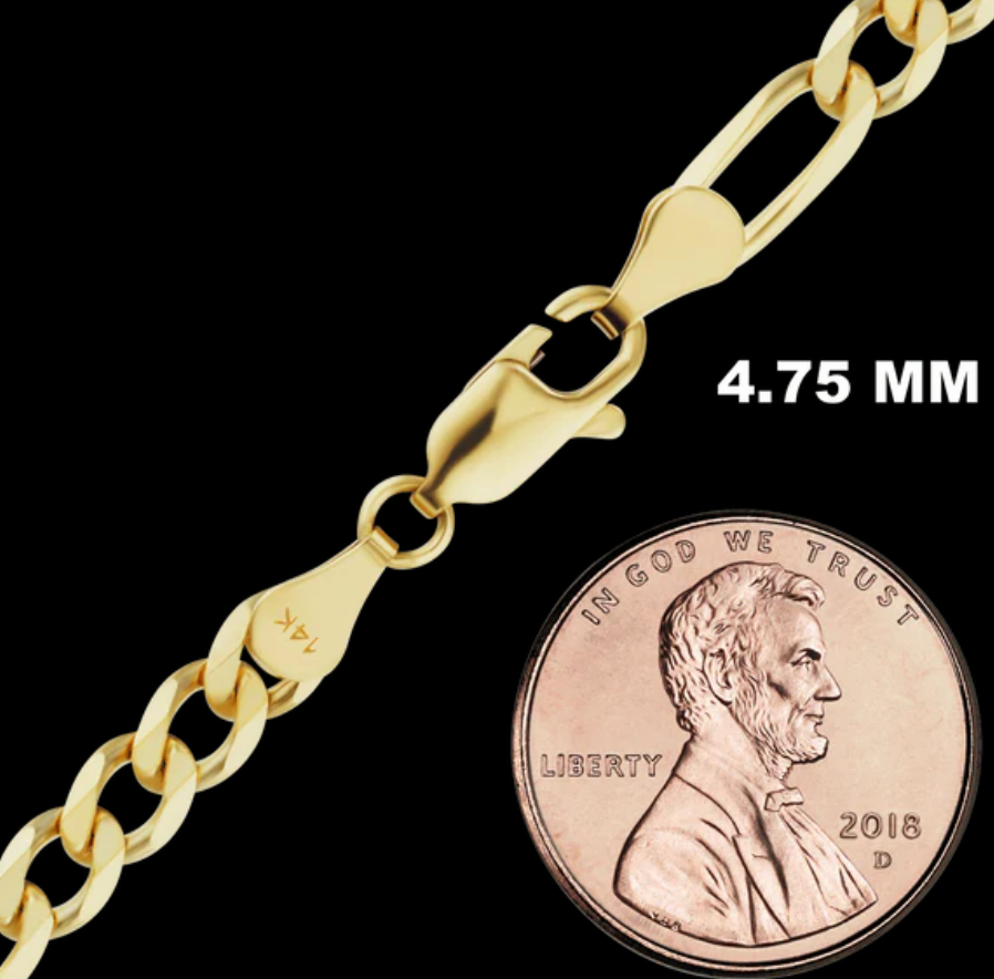 Classic Figaro Bracelet (14kt Gold)