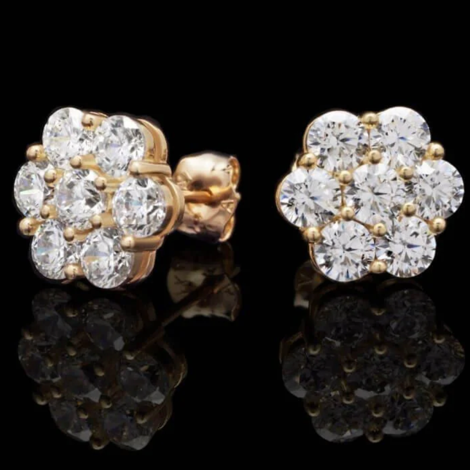 Cluster Diamond Earrings