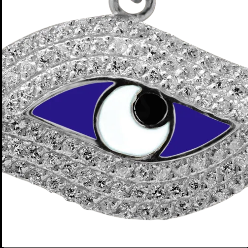 Evil Eye Pendant (Blue Enamel)