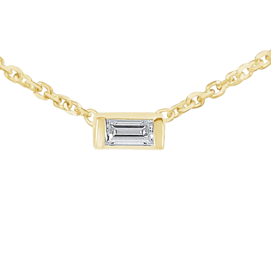 Baguette Bezel Necklace