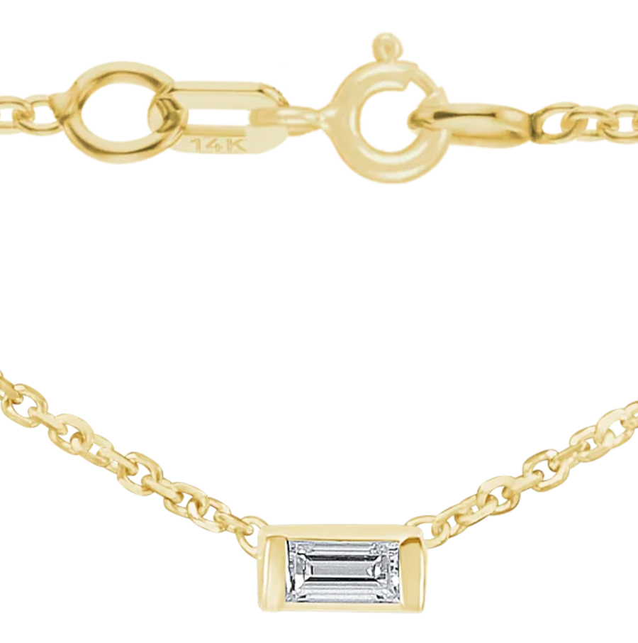 Baguette Bezel Necklace